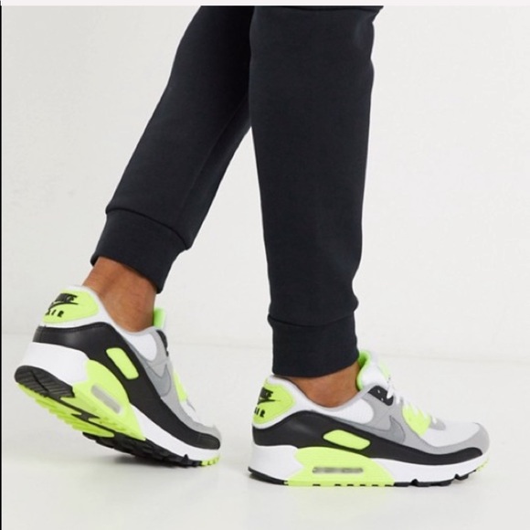 nike air max 90 white and green